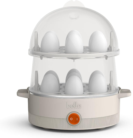 Bella Electric Egg Cooker – 14 Egg Capacity, Double Stack, Auto Shut-Off Multi-Function Cooker