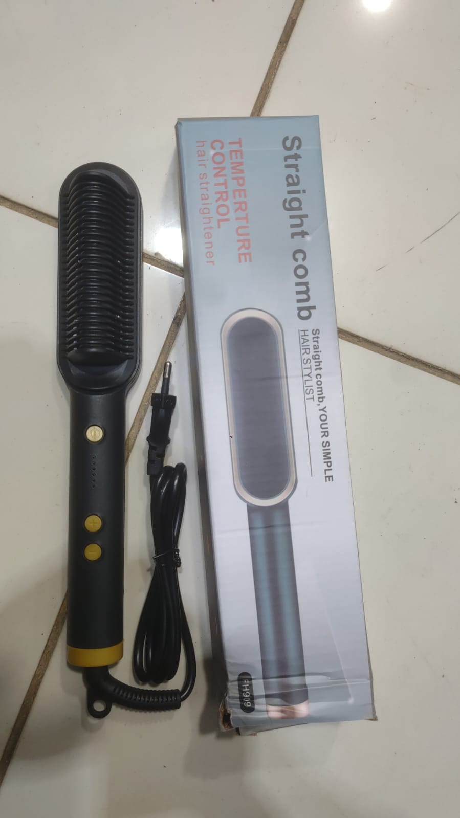 909 Hair Straightening Brush – Electric 2-in-1 Hair Straightener & Curler | Fast Heating Styling Comb | 3-Minute Quick Hair Styling